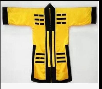 unisex taoism robe tai uniforms taoist kung fu clothing dobok summer&amp;spring garments suits yellow: XXL / color2