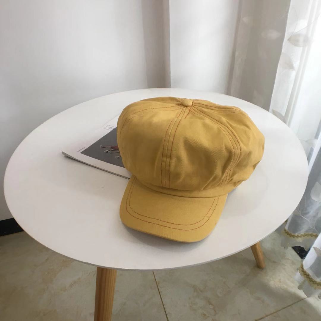 Béret Vintage pour garçon, casquette octogonale, chapeau de soleil, décontracté, à la , Style coréen, accessoires pour enfants,: YELLOW