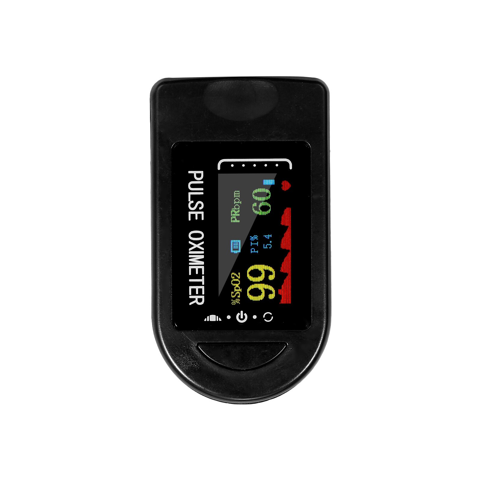 Digitale vingertop pulsoximeter met oled-display, bloedzuurstofsensor, mini- spo2- monitor en polsslagmeter.: Type 1- zwart
