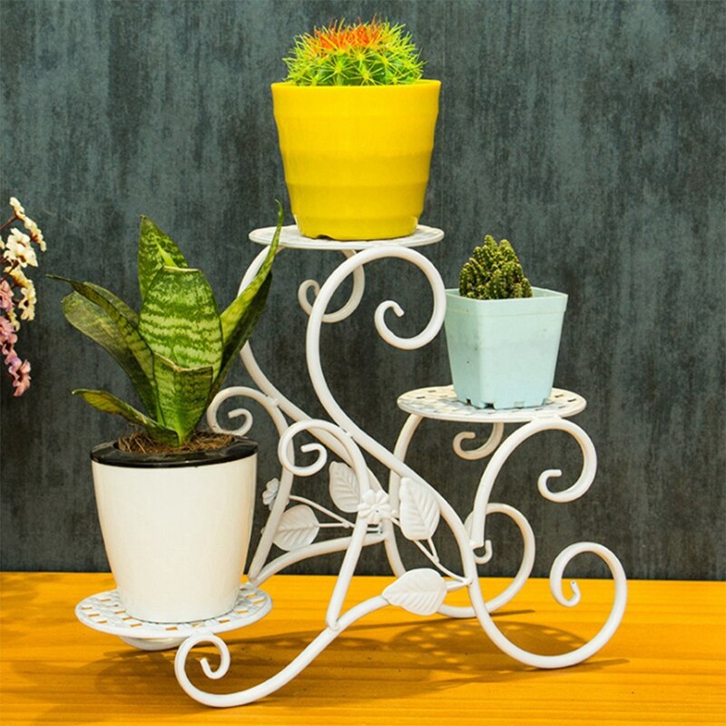 Iron Flower Shelf Rack Home Floor-Style Living Roo... – Grandado