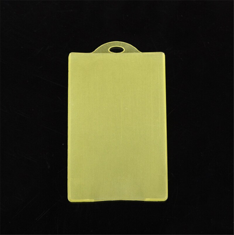5Pcs/lot Waterproof ID Case Bus Pass Case Card Holder Note Holder Desk Organizer Travel Passport Card Holder Pouch: Yellow