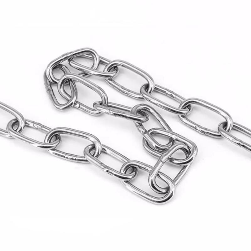 1Meter Roestvrij Stalen Kettingen Tuin Vangrail Kettingen Lifing Link Chain Swing Opknoping Keten Huisdier Trekkabel Doek Drooglijn