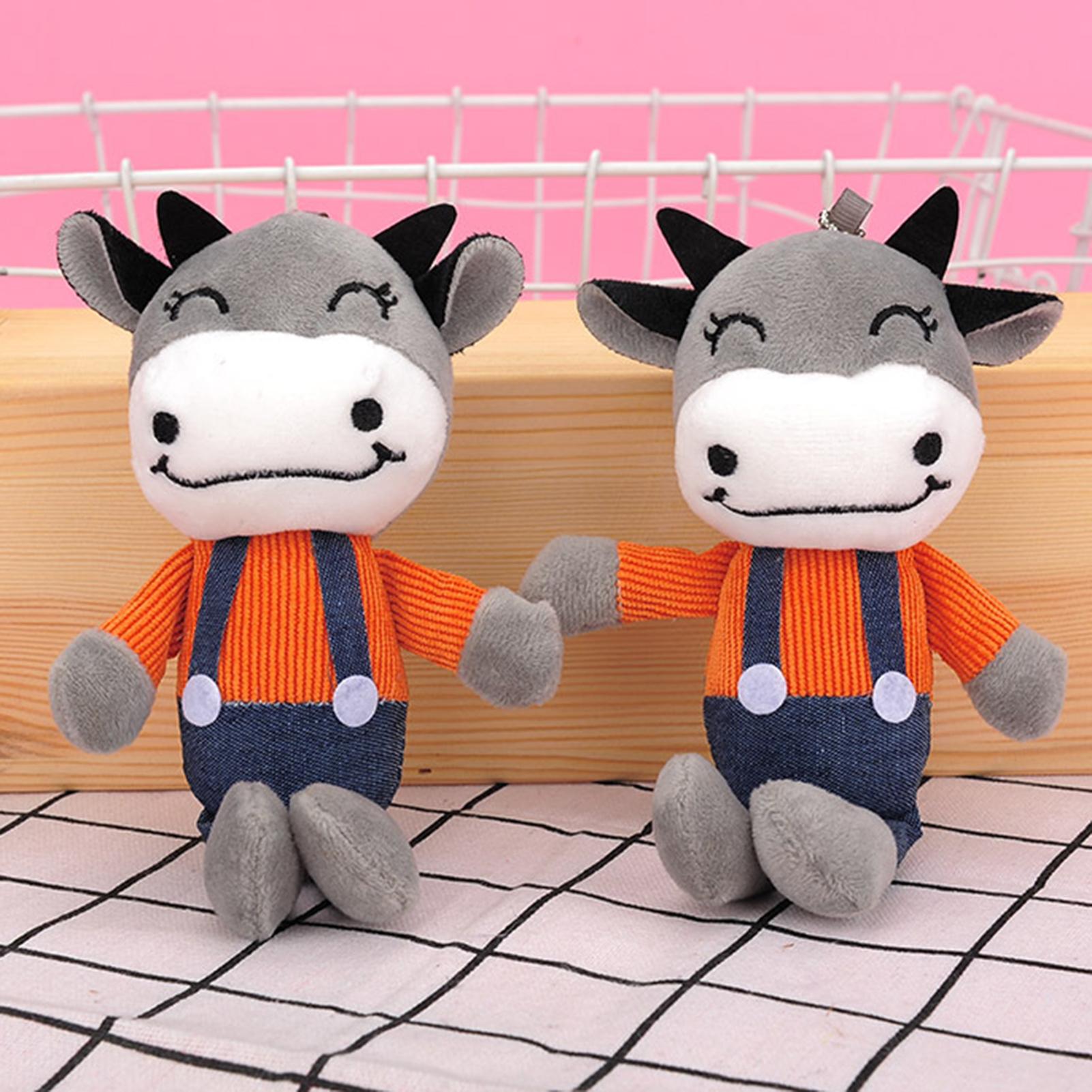 The Year of OX Mascot Plush Cute Plush Cattle with Lucky Bag Calf In Tang Suit Soft Toys Year Party Decoration