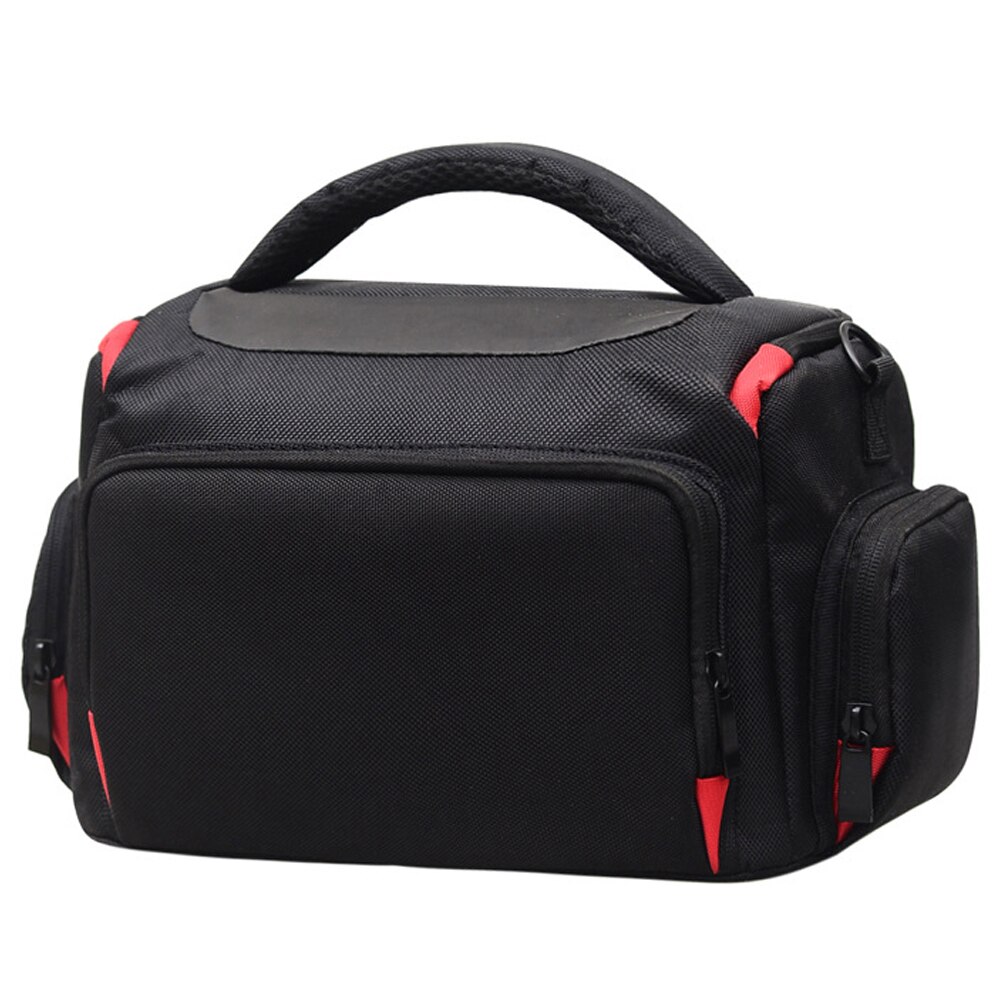 Waterproof Digital DSLR Camera Bag Nylon Shoulder Case Video Camera Bag Outdoor Camera Handbags Photography Photo Bag: Red XL