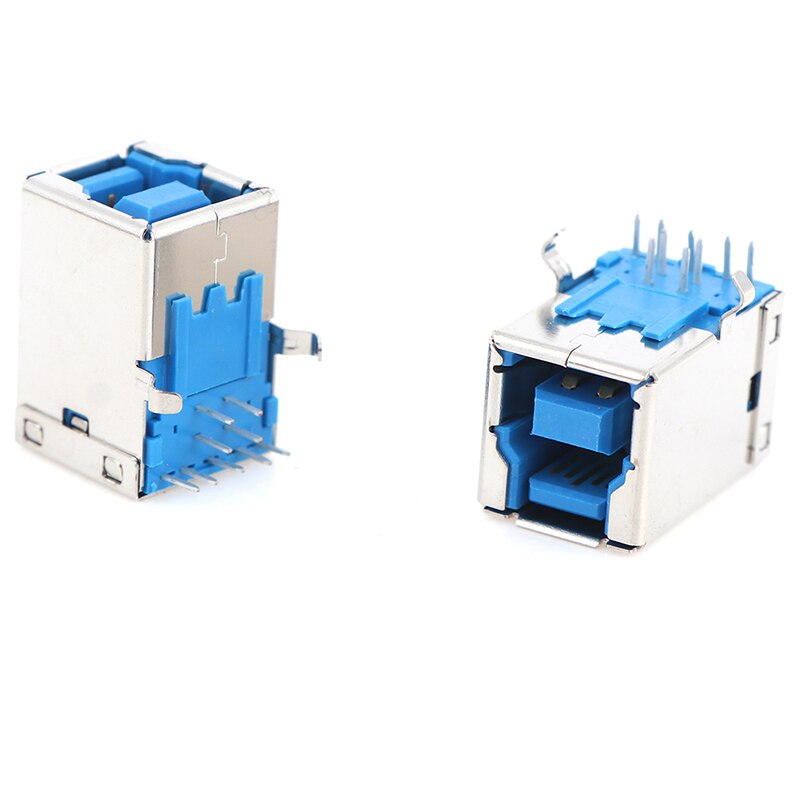 10 stk usb 3.0 type b hunstik stik usb-b ret vinkel af stikterminal