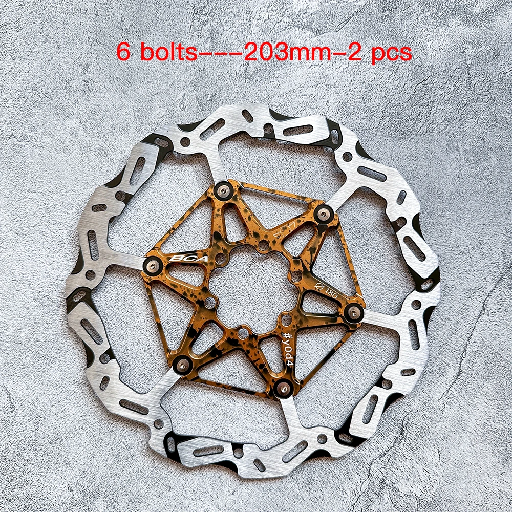 Fahrradbremsscheibe YOD4 6-See Center sperren 160 mm 180 mm 203 mm / 1,95 mm Fahrradbremsscheiben Rennrad MTB Scheibenbremsen