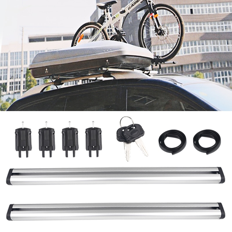 2 kpl yleiskäyttöinen auton kattoteline poikkipalkki matkatavaratelineen tuki varkaudenestolukolla polkupyörän kattotelineet auto 120cm 130cm