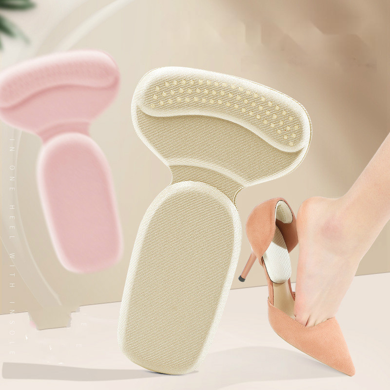 Pegatinas de esponja en forma de T para talón cojín para zapatos Protector de talón para zapatos insertos de tacones altos almohadillas para talón ajustador de zapatos medias plantillas para mujer