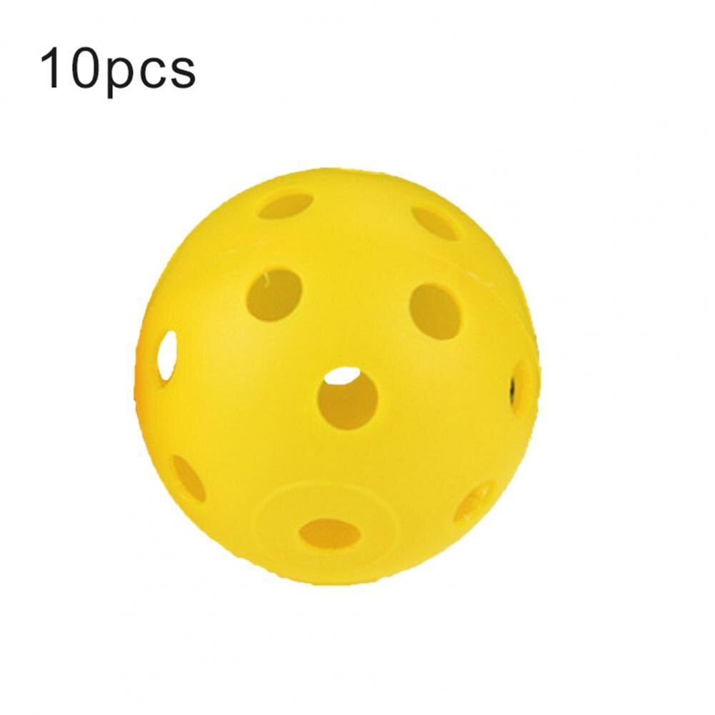 10Pcs Useful Golf Practice Balls Elastic Easy to Carry Wear Resistant Elastic Golf Light Balls: Yellow