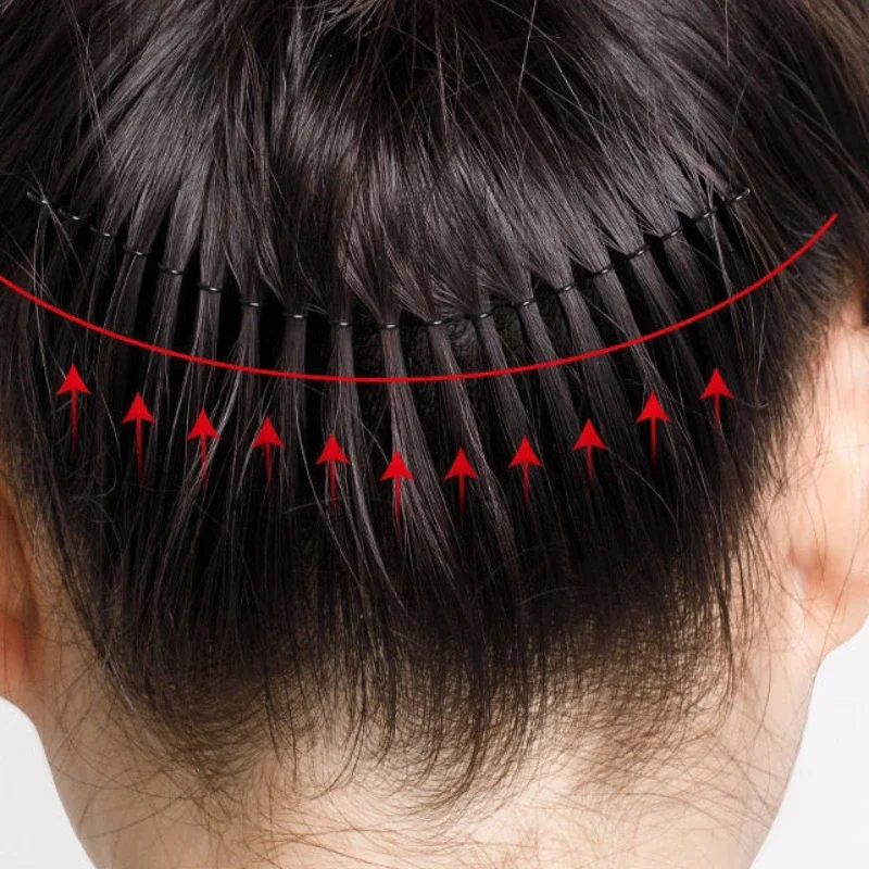 Horquilla Invisible para el pelo roto para mujer, herramientas estilo Tiara, rollo curvo, flequillo de aguja, peine de inserción fija, accesorios de estilismo