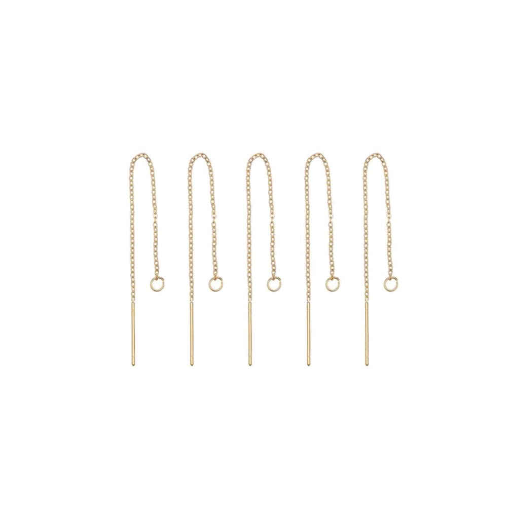 10 Uds. De hilo para pendientes de gota de acero inoxidable de 60/80/100mm para manualidades, alambre para pendientes con borlas hipoalergénicas, suministros de joyería, accesorios: S / Negro