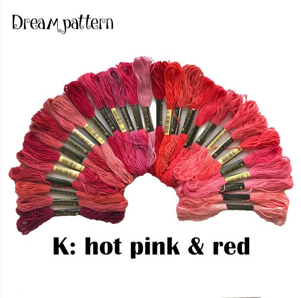 Broderitråd Bomull CXC - 30 DMC Farger - DIY Korssting Stoff Broderi Håndarbeid: K