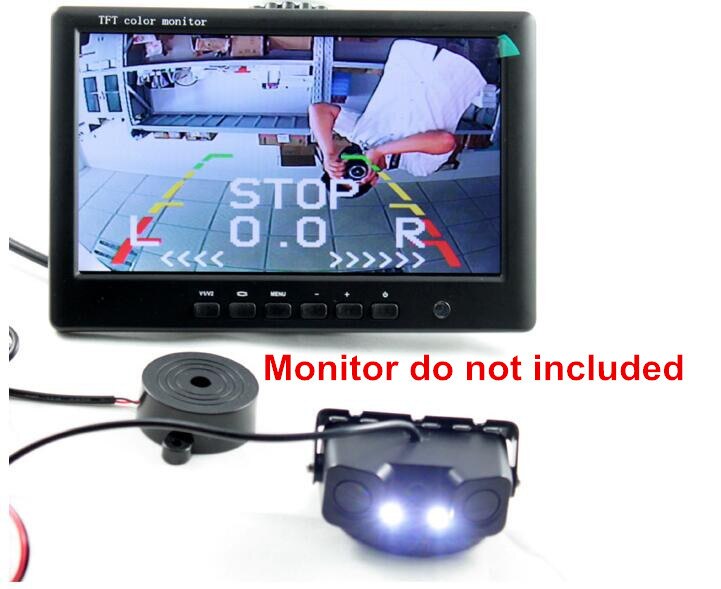 Monitor Camera Parking 2 Sensor Detector + 1 Reverse Camera Aan Monitor/Dvd Monitor Parking Camera sensor