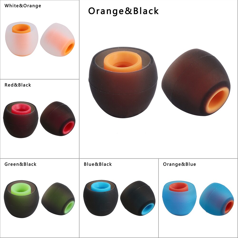 Universal 12pcs/6pairs 3.8mm Durable In-ear Earphone Headphone Earbuds Replacement Silicone Rubber Ear Tips