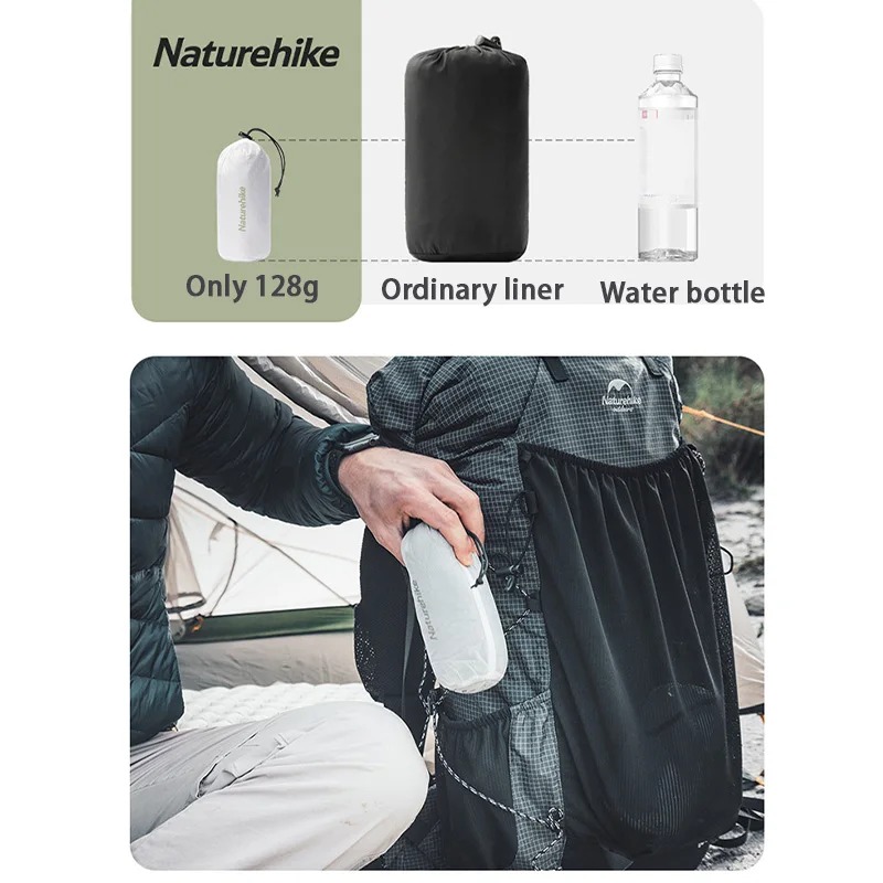 Naturehike 128g ultralätt sovsäck utomhus camping vandring hotell enkelfoder resesovsäck