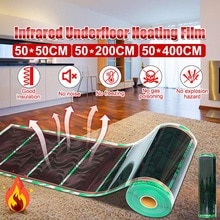 50 cmx 0.5m/2m/4m infraröd uppvärmning film 220v elektrisk varmt golv systemet värmefolie matta golvvärme kolfilm värmare