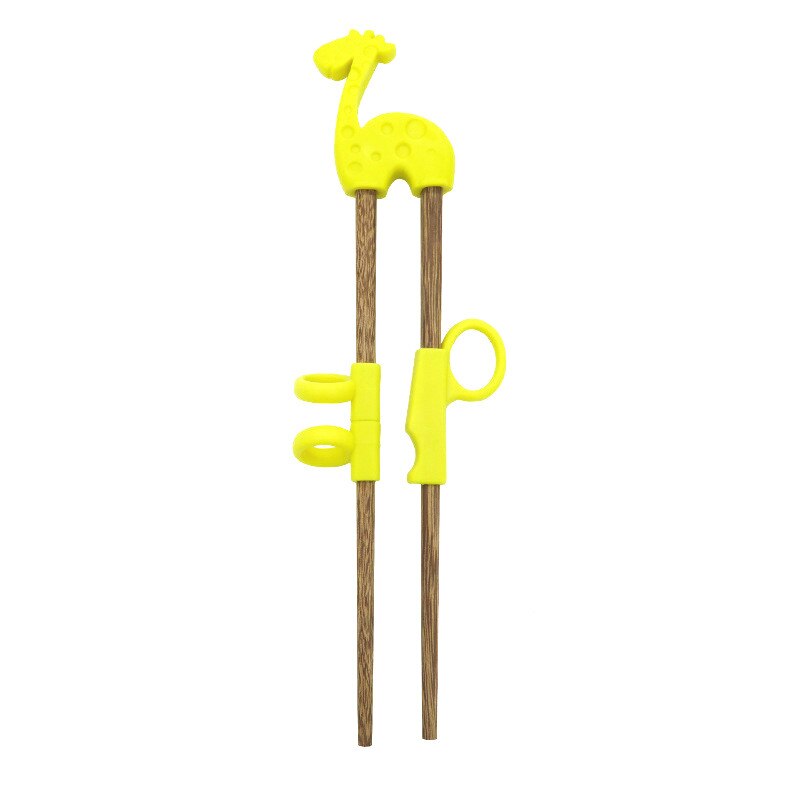 Palillos chinos de entrenamiento para niños, palillos chinos de aprendizaje multicolor, 1 par,: Yellow Deer