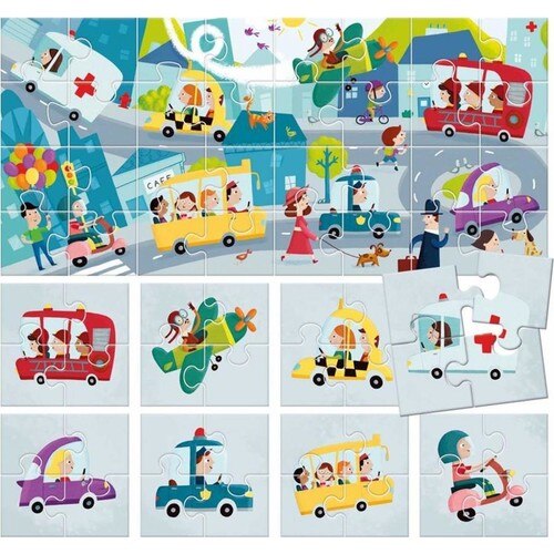 Headu 8 + 1 Doppel-Seitige Stadt freundlicher Entwicklungs Puzzle