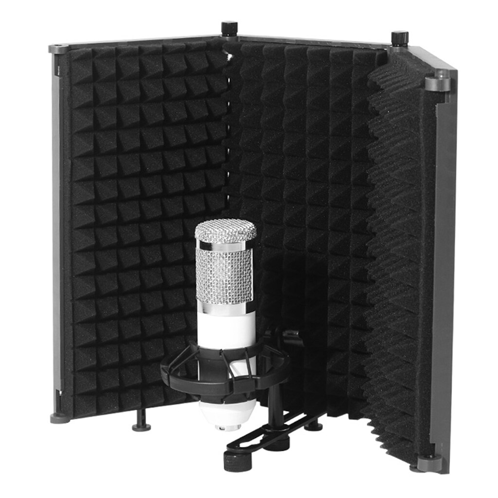 3 Panel / 5 Panel Foldable Microphone Isolation for Recording Absorber Foam Panel Microphone Accessory