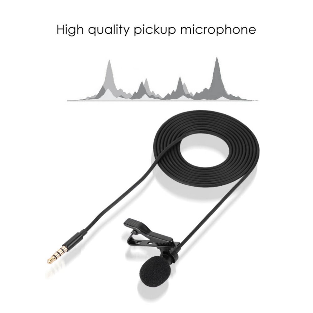 1.45M Mini Draagbare Microfoon Condensator Clip-On Revers Lavalier Microfoon Wired Mikrofo/Microfon Voor Telefoon Voor Laptop