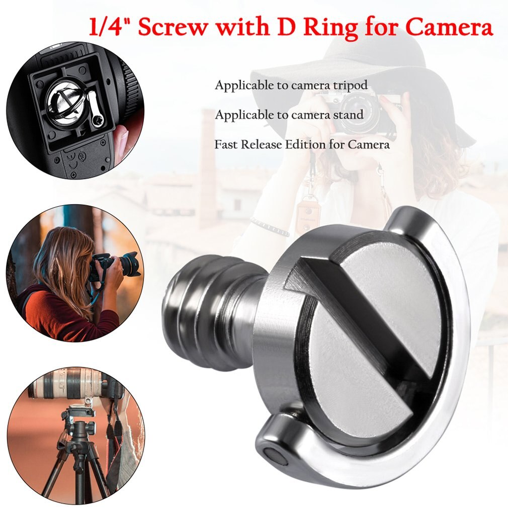1/4 \ "Schroef Met D Ring Voor Camera Statief/Monopod/Quick Release Plaat Sony Accessoires Set/kit Aluminium Acehe