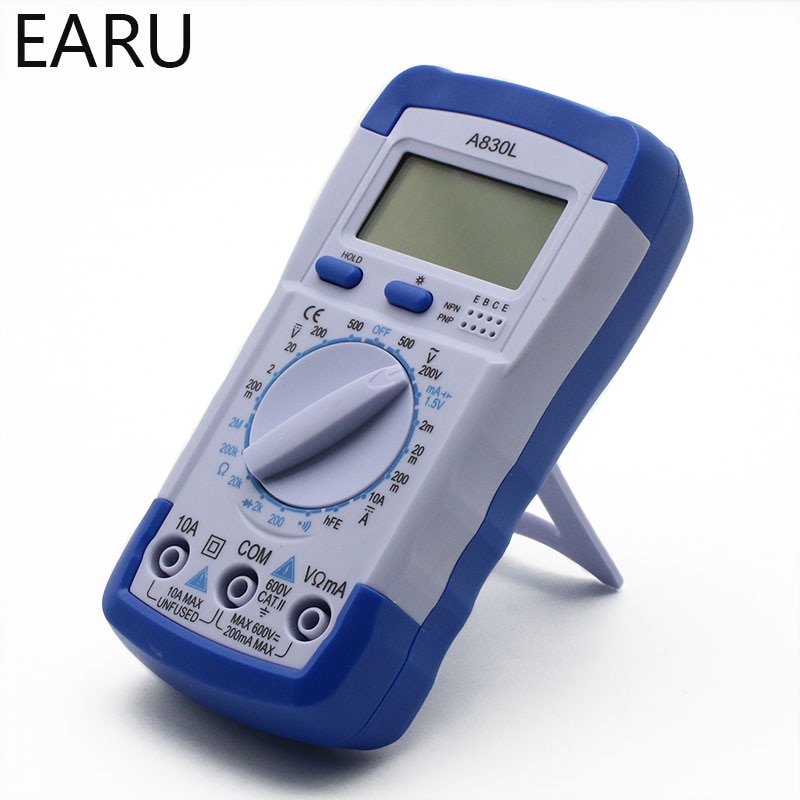 A830L LCD Digital Multimeter DC AC Voltage Diode Freguency Multifunction Volt Tester Test Current Voltmeter Ammeter Meter Gauge