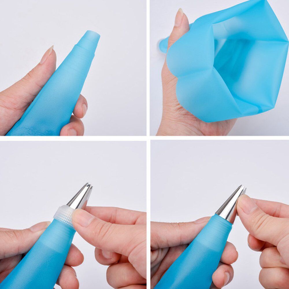 Cake Decorating Tools Icing Tips 128 Pcs Confectionery Bag Turntable Pastry Nozzles Converter Baking Tools For Cakes