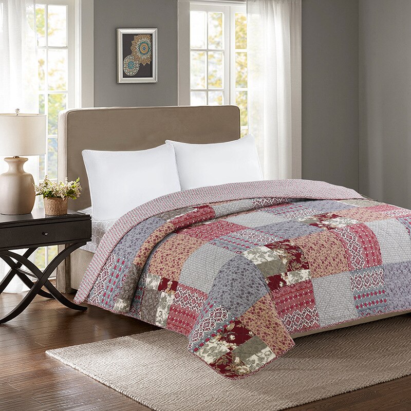 Beddengoed Zomer Gedrukt Quilts Dekens Patchwork Gewatteerde Dekbed Bed Cover Home Textiel Amerikaanse Lucht Cconditioning Quilt