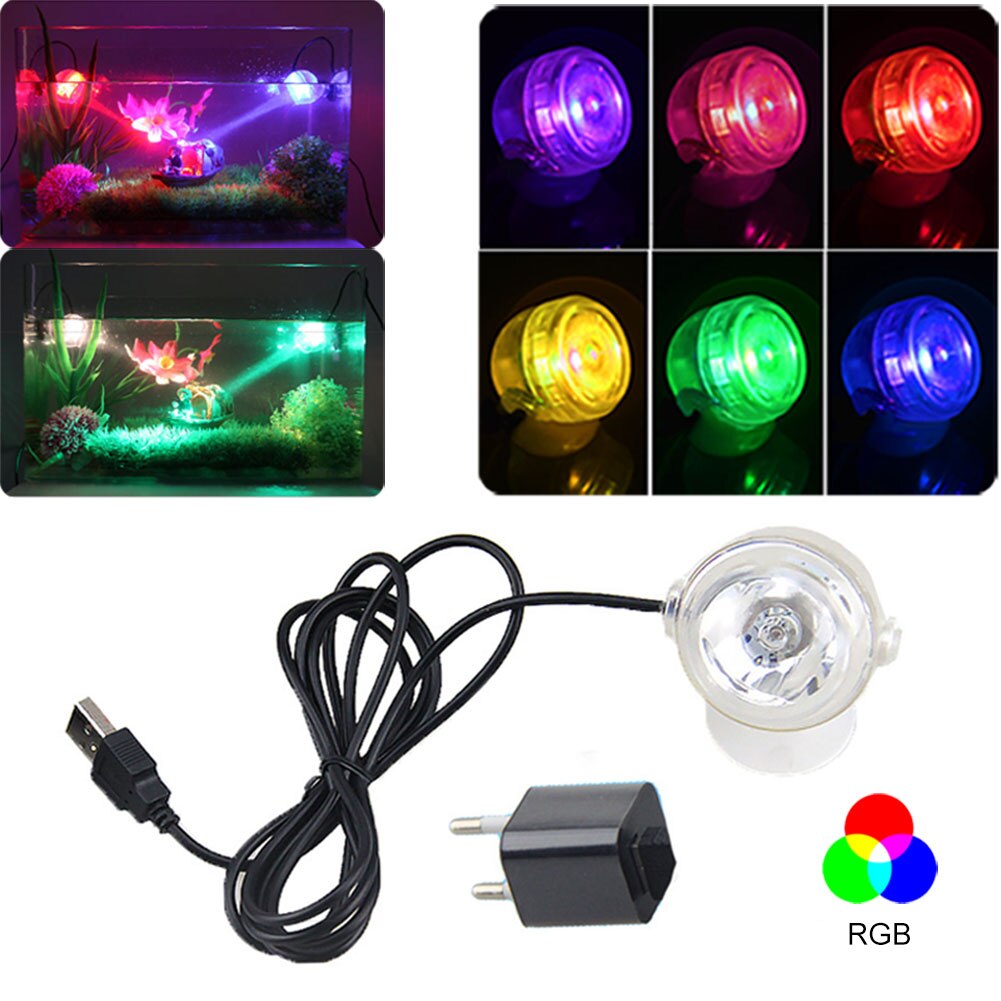 USB Charge Aquarium Verlichting Waterdichte Onderwater LED Spotlight Marine Duiken Licht Aquarium Lamp Decoratie Accessoires-M25