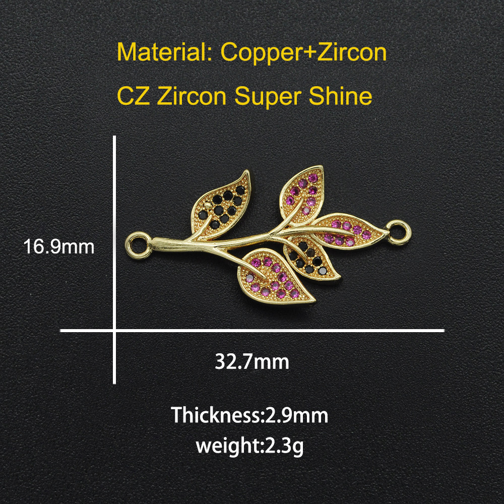 Diy Ananas CZ Charms Cactus Ketting Hanger Zirkoon Apple Connector Voor Sieraden Zonnebloem Maken: Geen