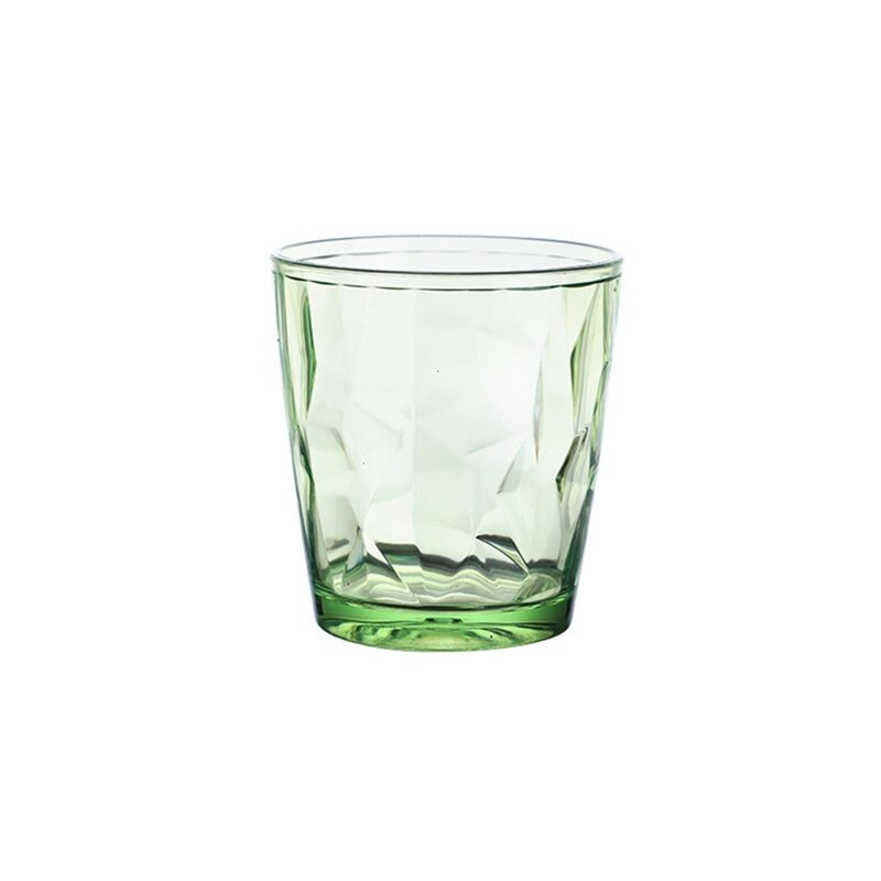Bar KTV Drink Juice Cup Hotel Restaurant Drink Cup Wine Glasses Unbreakable Premium Acrylic Colorful Diamond Drinking Glasses: GR