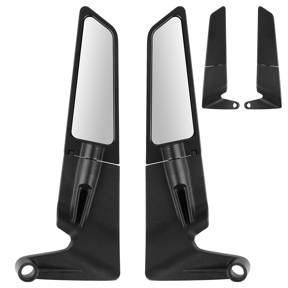 Anti-glare groothoek blauw glas 1 paar aluminium motorfiets achteruitkijkspiegels voor 7/8 "22 mm stuur