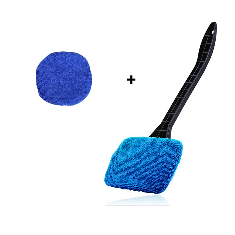 Car Window Cleaner Brush Kit Windshield Cleaning Wash Tool Inside Interior Auto Glass Wiper With Long Handle Car Accessories: Set 1