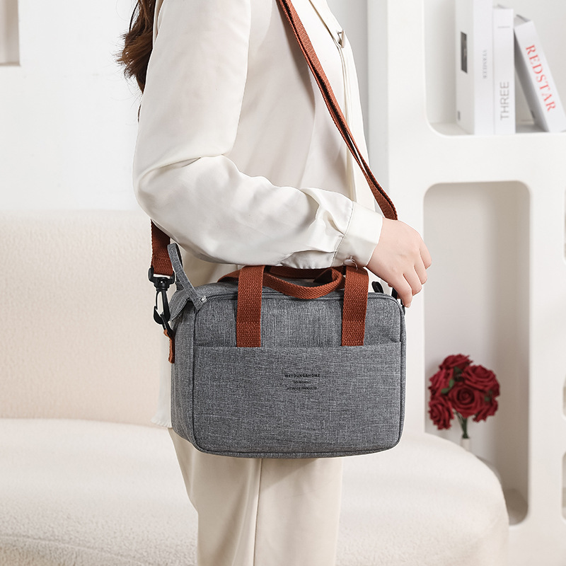 Przenośna torba na lunch dla OL Women Izolowane termicznie pudełko na lunch Tote Cooler Handbag Wodoodporna torba na ramię Bento Pouch Office Food