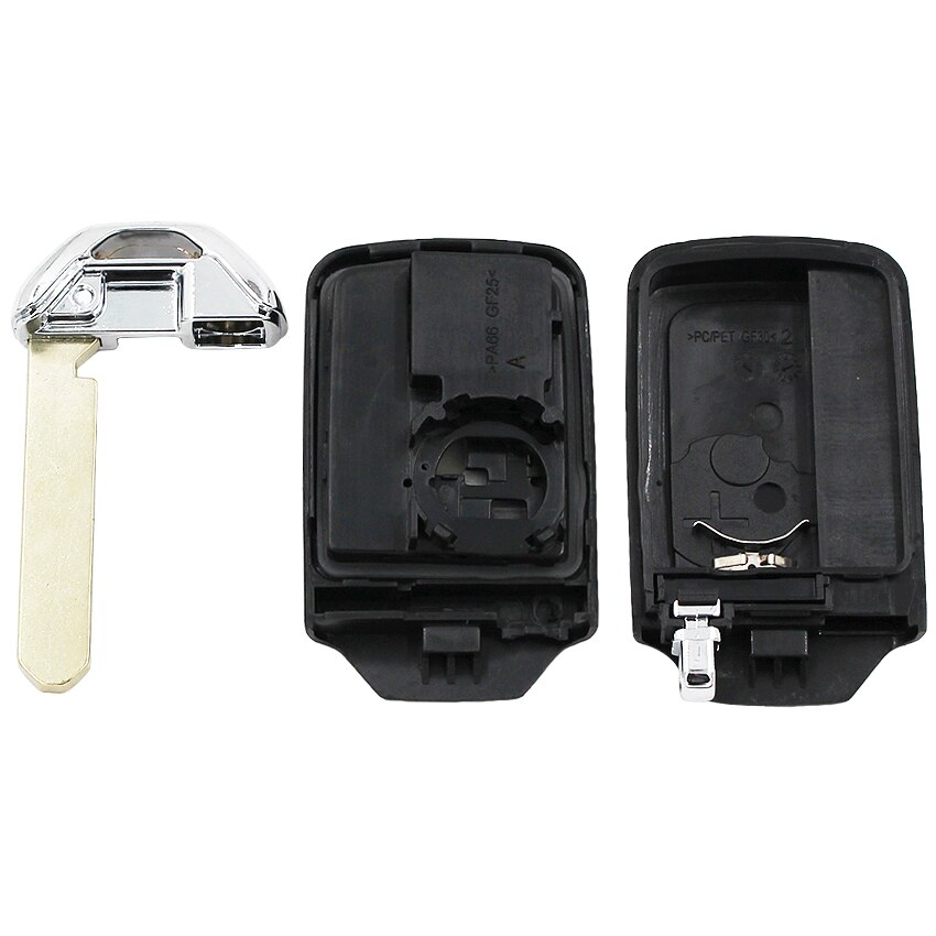 2/3 Button Replacement Remote Key Shell Case Smart Car Key Housing Cover for Honda Accord CRV Fit with Small Key Uncut Blade