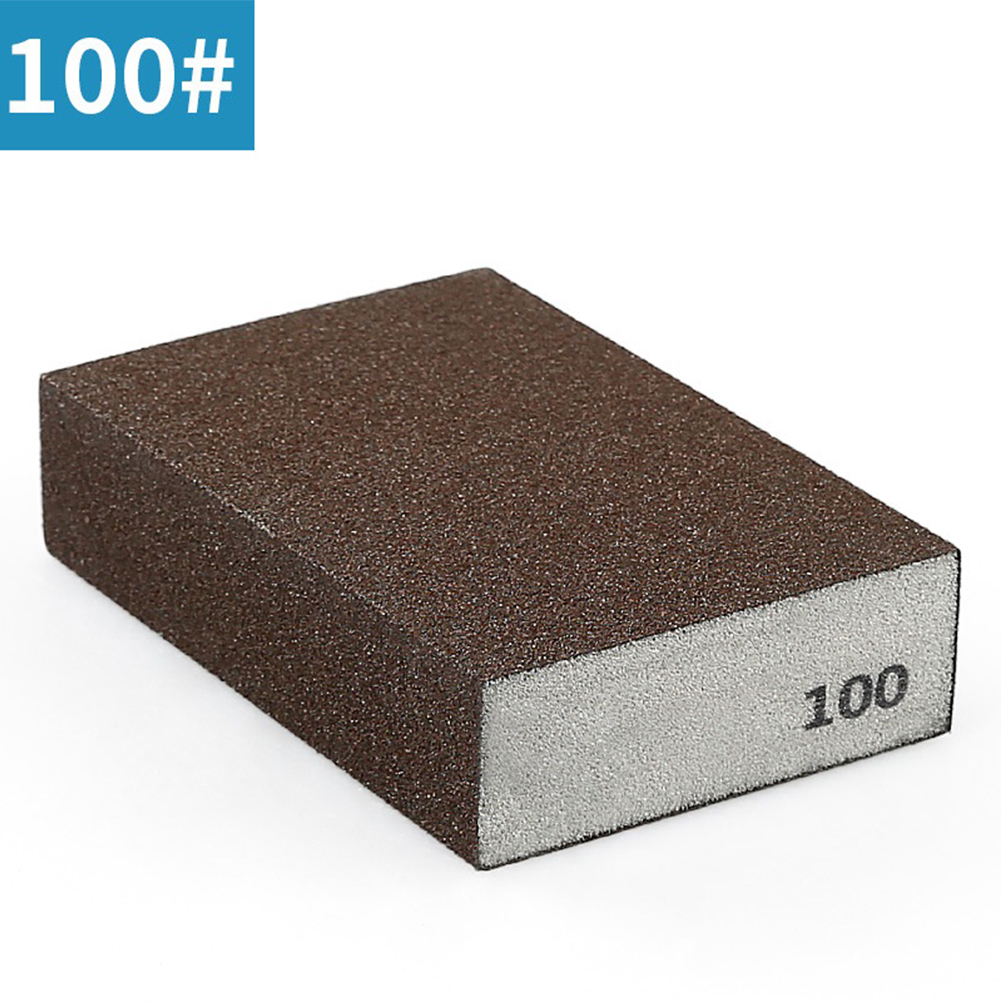 Schleifschwamm, Körnung 60, 80, 100, 120, 180, 240, 320, Wandschleifschwamm, Sandblock, Schleifpapier, Modellfarbe, polierter Sandstein: Orange