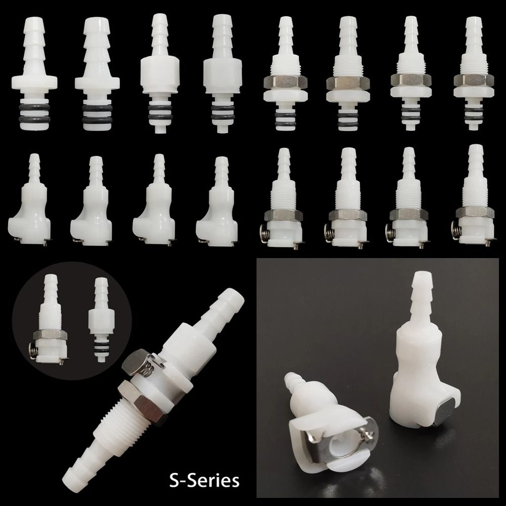 1 Stück Trenn anschluss Kupplung Schlauch verbindung Rohr verbinder Schnell kupplung S-Serie 3/16 1/4 Schlauch Widerhaken ventil