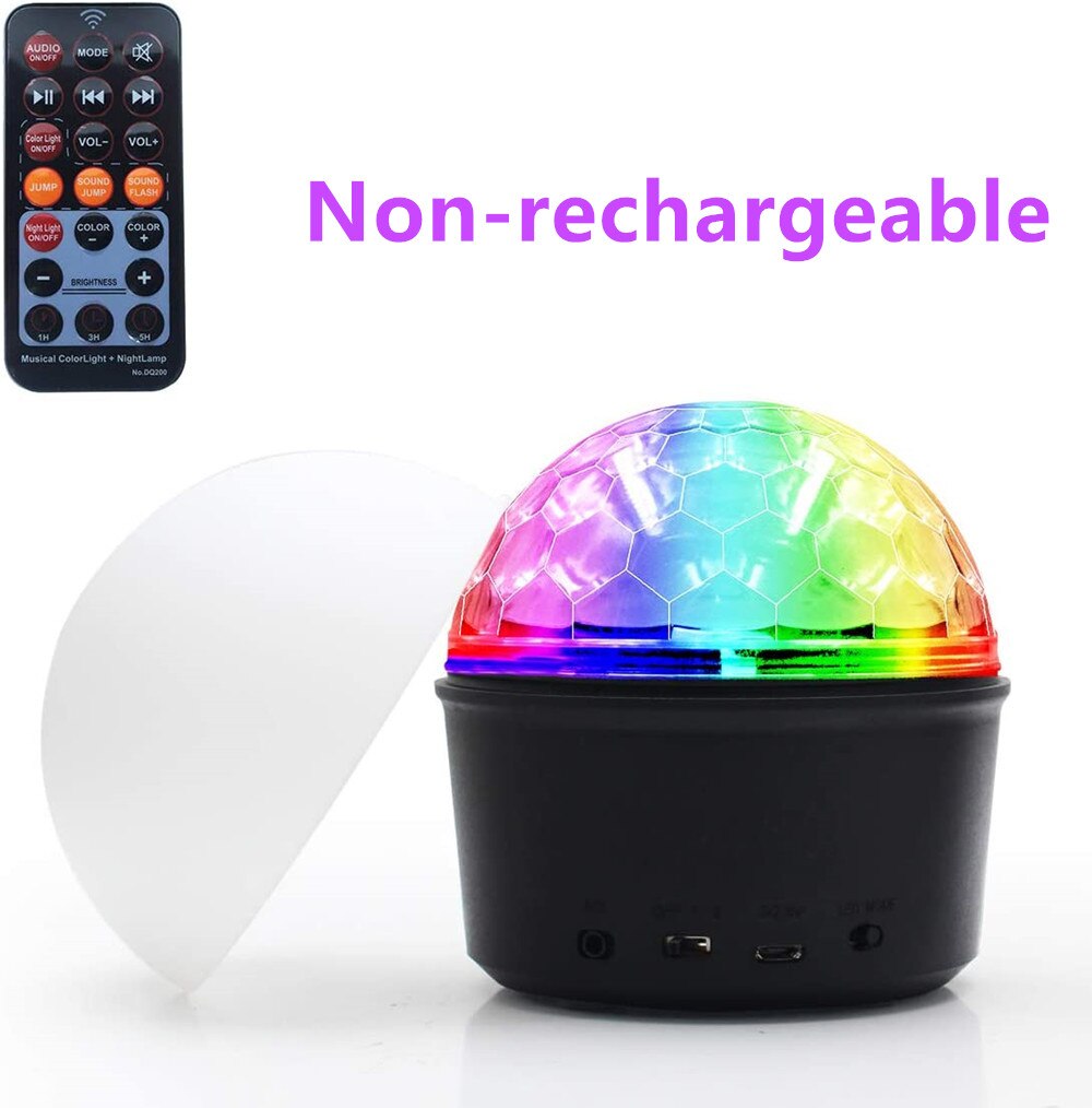 Disco Bal Lichten, Bluetooth Speaker Strobe Party Verlichting, Usb Powered Night Lamp,9 Kleuren Sound Activated Led Stage Light: Non-rechargeable