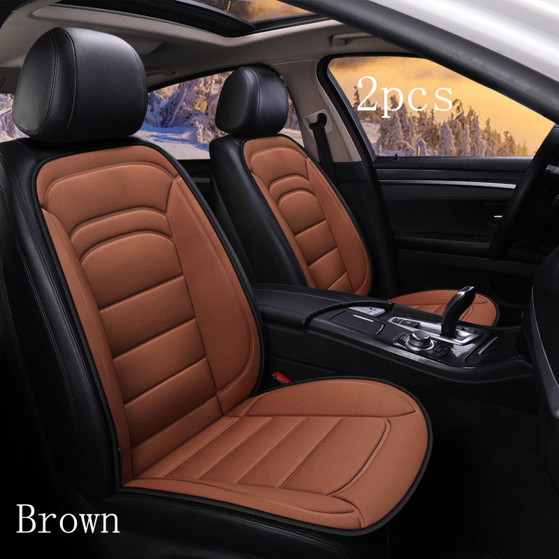 Bil beskyttelsesdæksel opvarmning pad 12v opvarmning bilsæde auto dele auto dele bil sæde dække opvarmede sæder: To-sæders brun