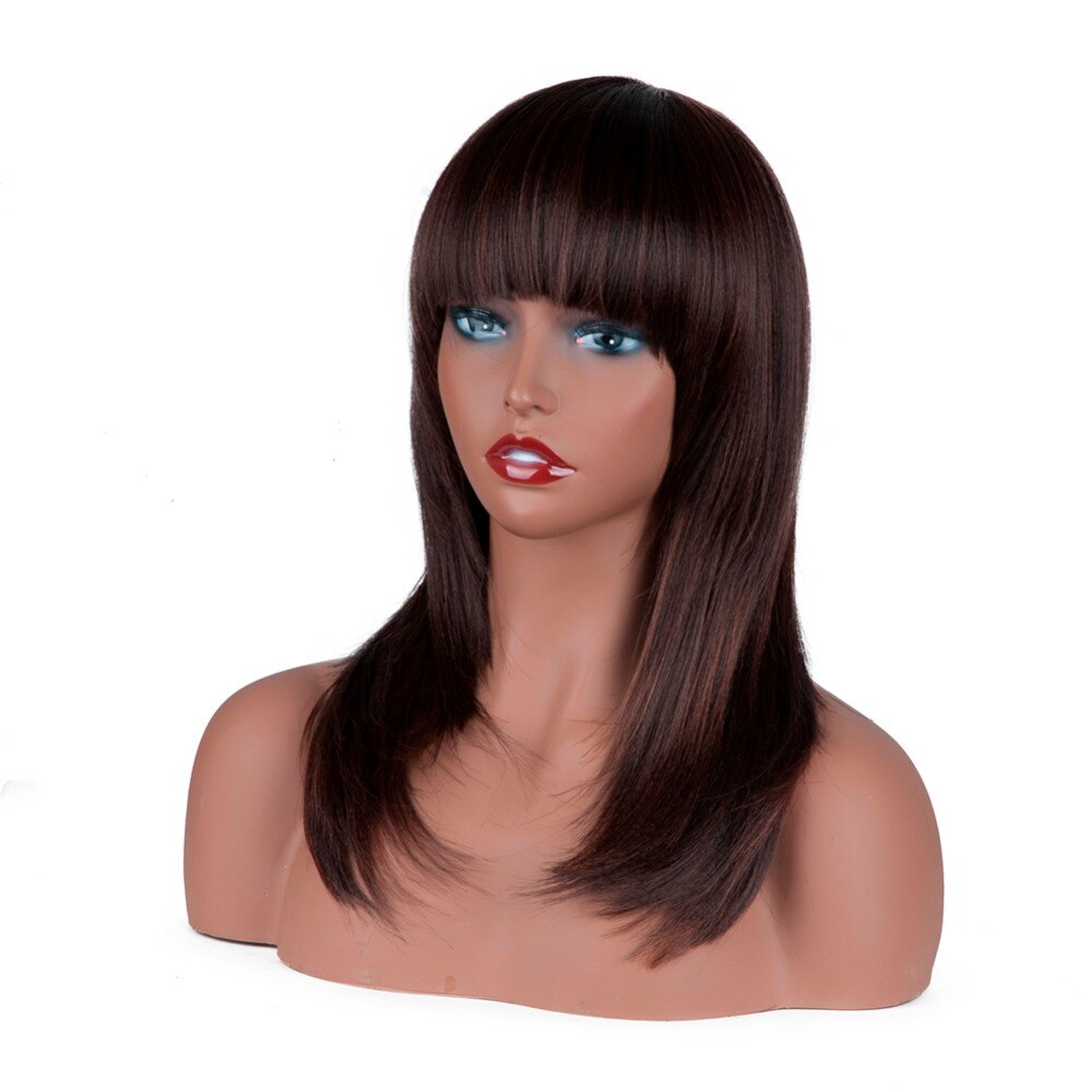 SWAN Shoulder Length Natural Side Bob Lace wig synthetic Wigs for Women
