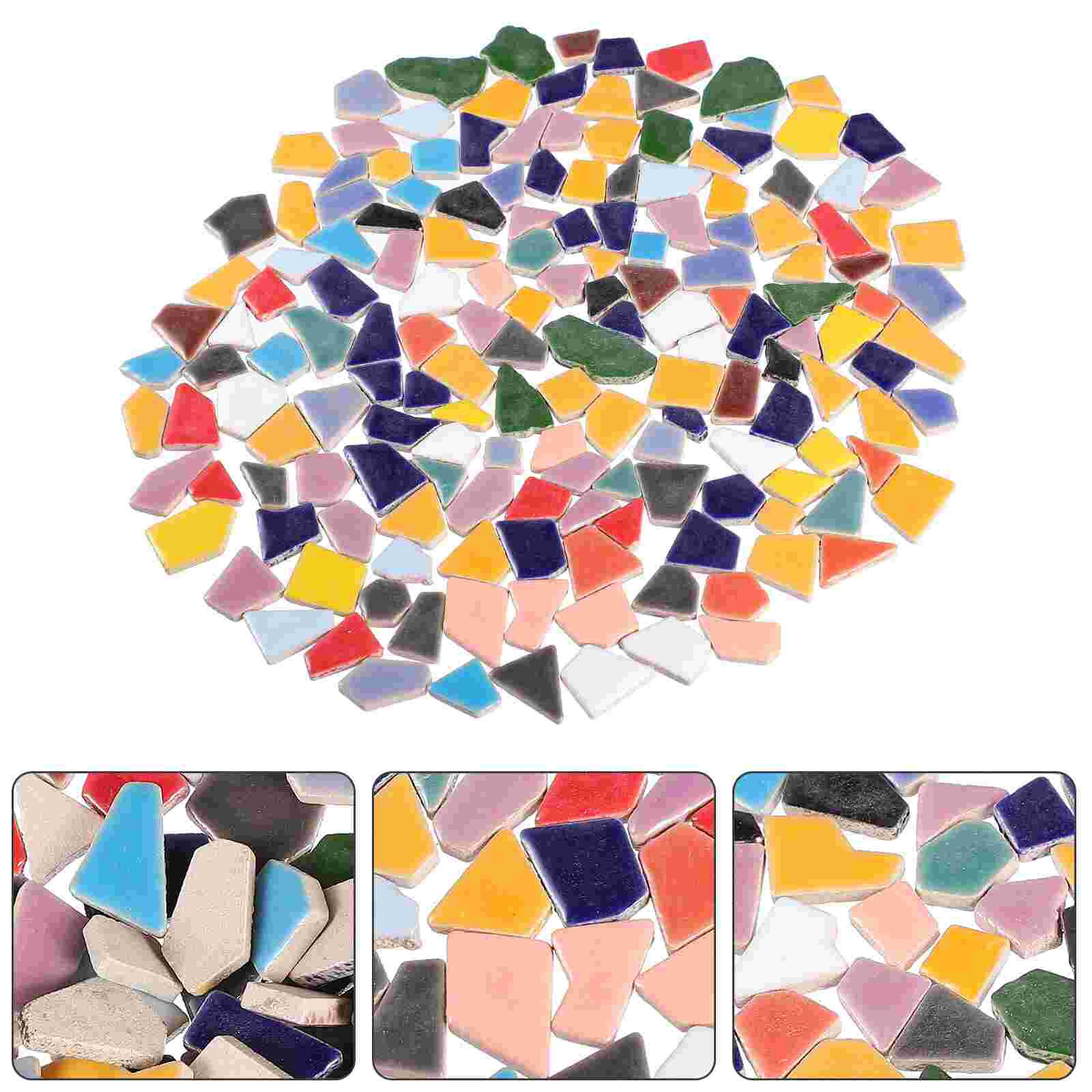 200g Colorful DIY Mosaic Tiles Pretty Ceramic Mosaic Tiles Delicate Mosaic Tiles: Colorful
