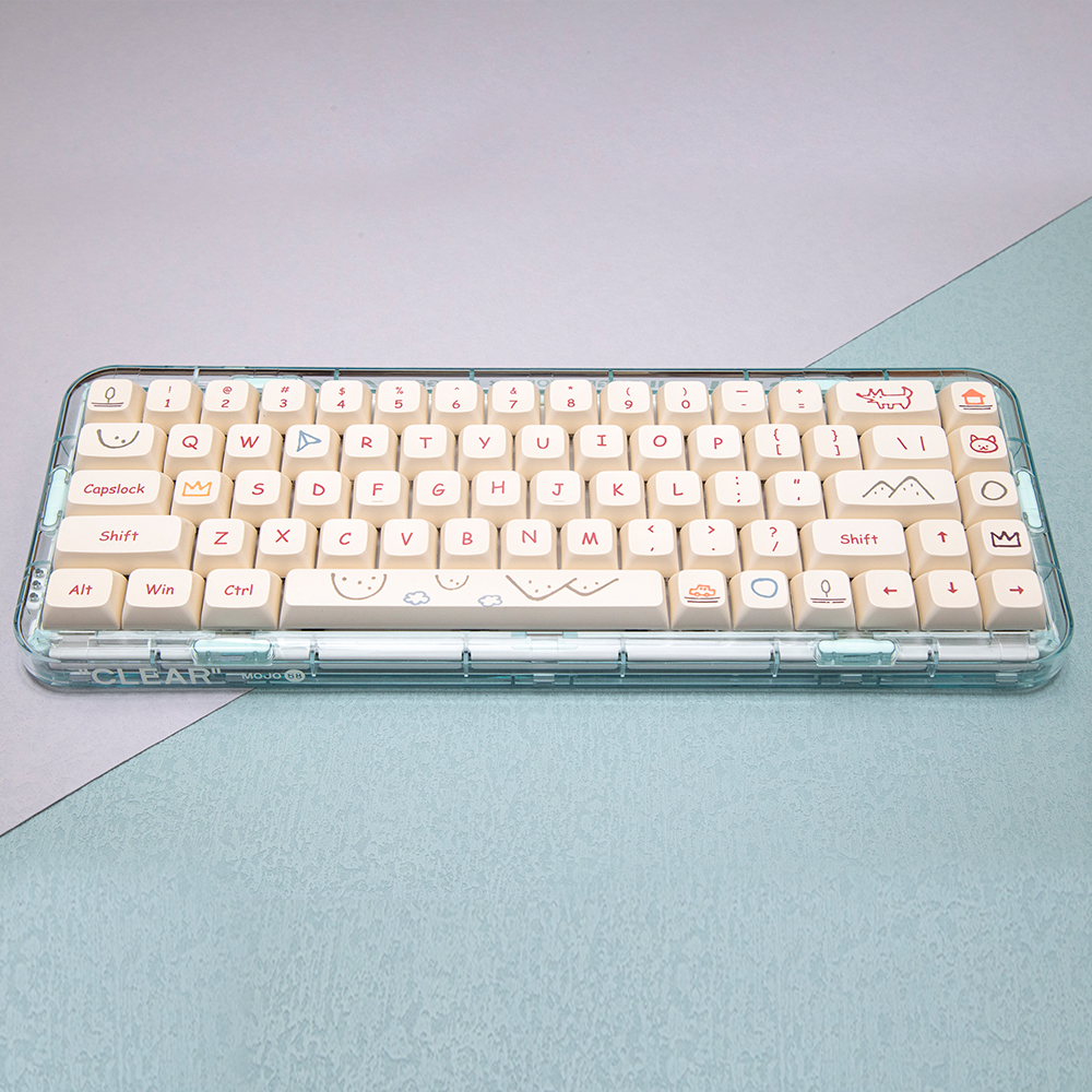 Teclas XDA PBT Dye Sub para teclado mecánico, accesorio con grafiti de dibujos animados, minimalista, para Cherry GMMK Pro, XDA, 61, 68, 89, 132 teclas