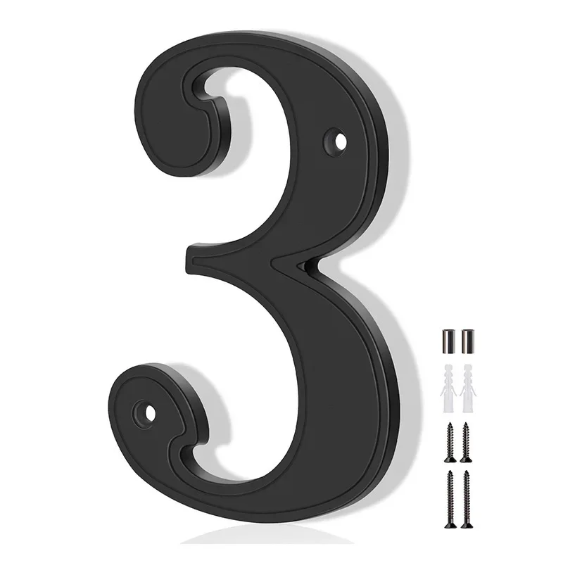 5 Inch Metal House Numbers for Outside, Modern Address Numbers for House, Anti-Rust Door Numbers for Front Door Garden Mailbox