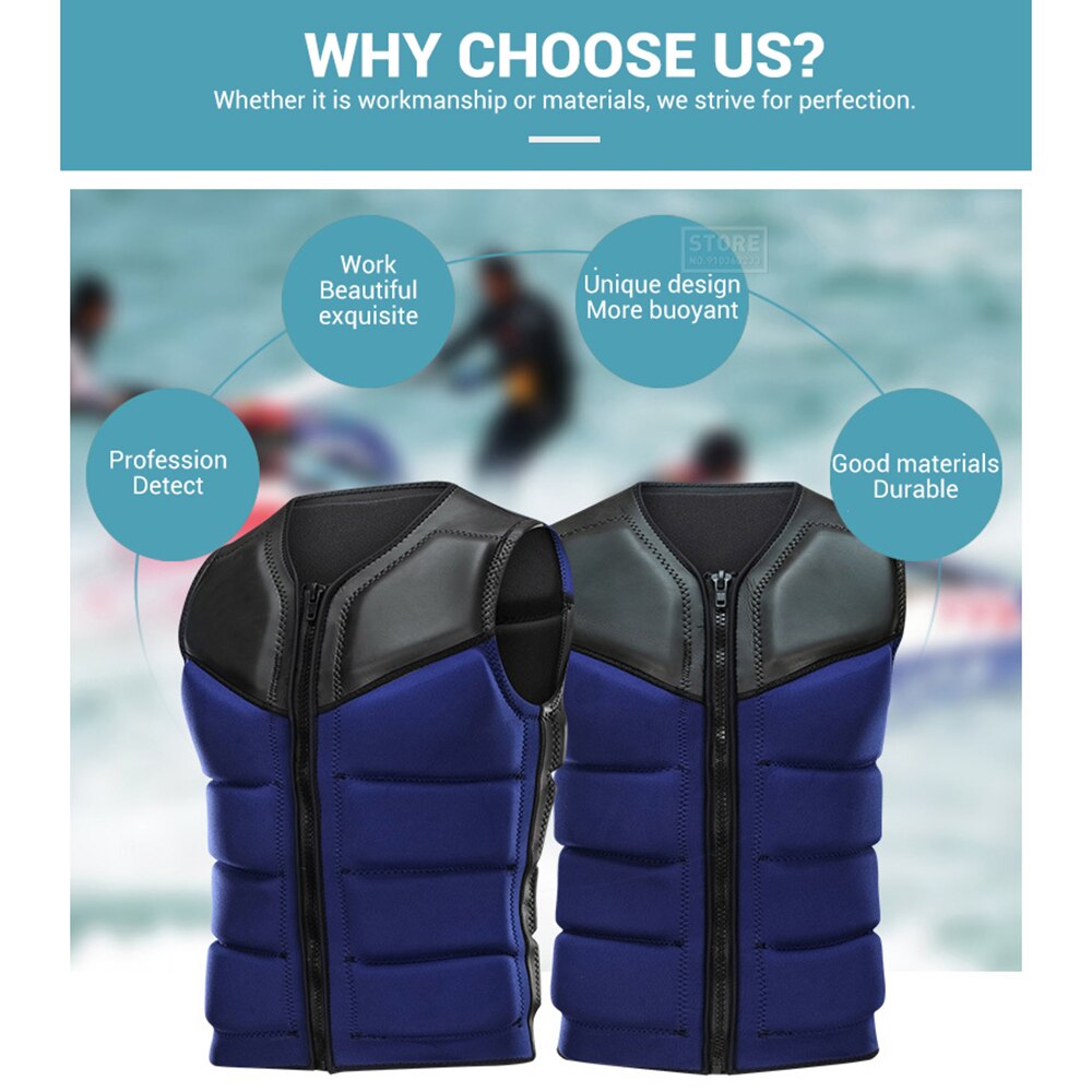 Adults Vest Life Jacket Kayak Motorboats Jet Ski Surf Wakeboard Fishing Vest Swimming Surf Rescue Boat Raft Sailing Safety Vest