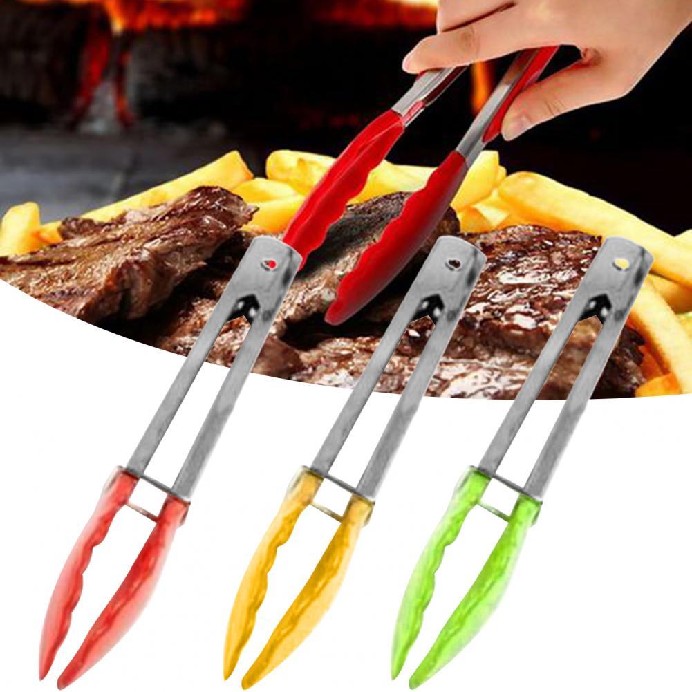 BBQ Tongs Practical Food Serving Grill Food Tongs Non-Slip Durable Buffet Clip