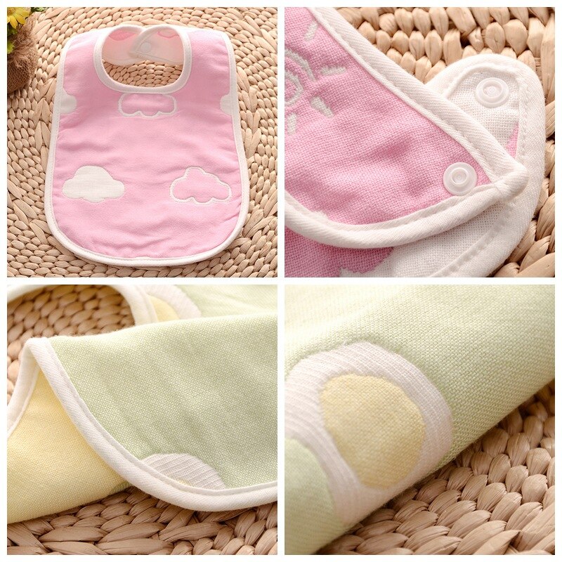 Bibs do bebê Lavável U-Em Forma de Criança Bib Bib Baba Toalha Absorvente Macio Gaze Toalha Saliva