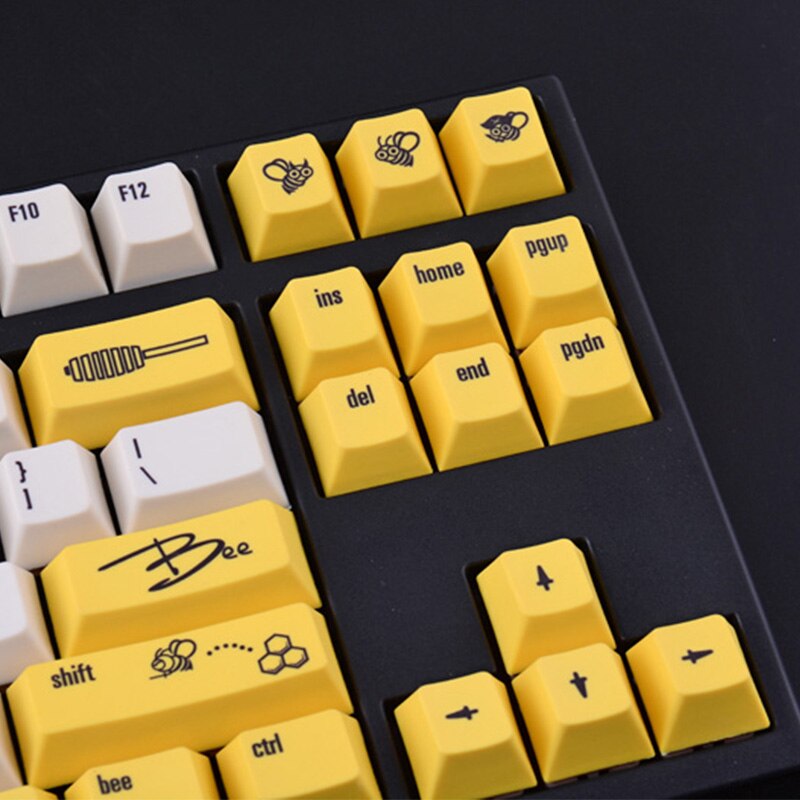 Keycap 84 keys PBT Sublimatie 84 Mechanische Toetsenbord Originele Hoogte Keycaps Persoonlijkheid Supplement Kleine Bee Grote Carbon