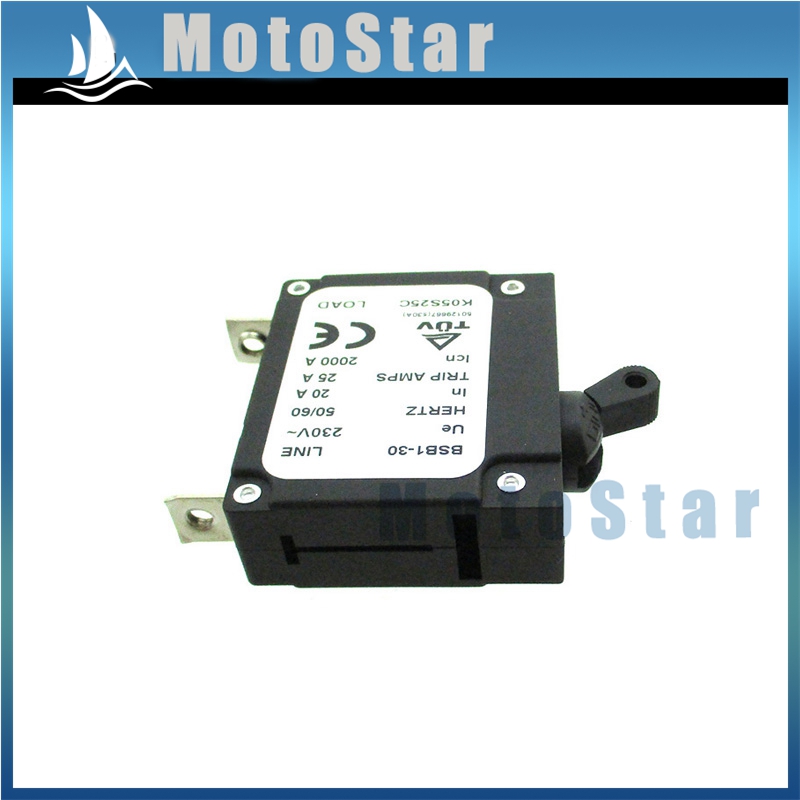 Generator Circuit Breaker 230V 20A In 25A Trip Amps 2000A BSB1-30 Hertz 50/60