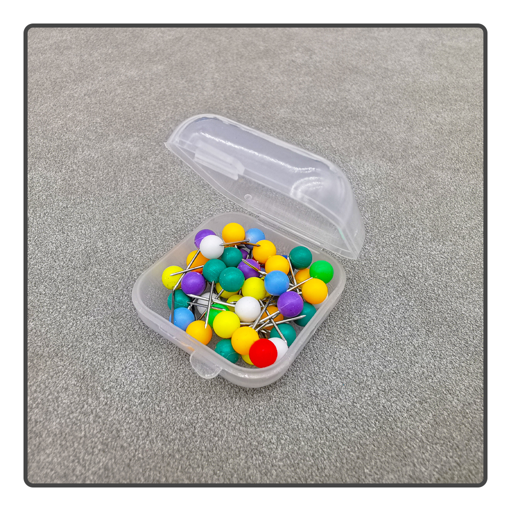 50 stks/doos Boxed Plastic Positionering Bal Naalden Extra Bevestiging Bal Naalden Schuim Spool Vislijn Bevestiging Bal Naald