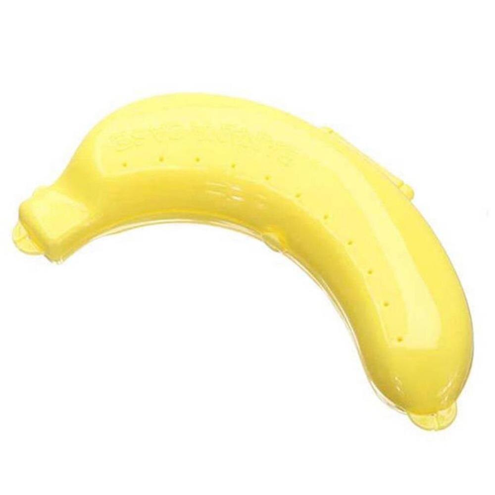 1pc banan madbeholder opbevaring børn holder konserveringsæsker kasser friske: Gul